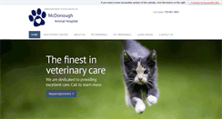 Desktop Screenshot of mcdonoughanimalhospital.net