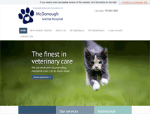 Tablet Screenshot of mcdonoughanimalhospital.net